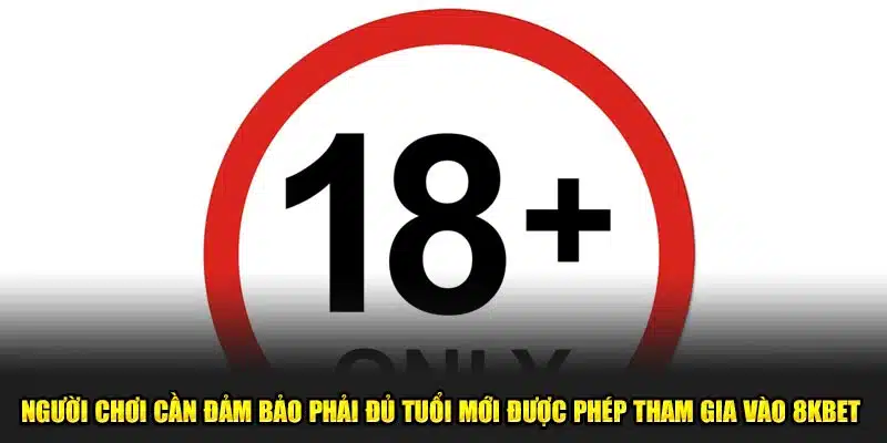  Người chơi cần đảm bảo phải đủ tuổi mới được phép tham gia vào 8kbet 