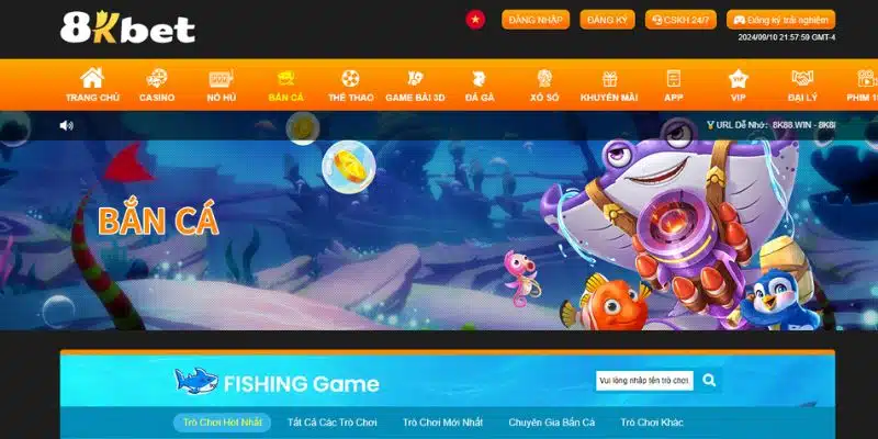 Đôi nét thông tin về sảnh game bắn cá tại 8KBet