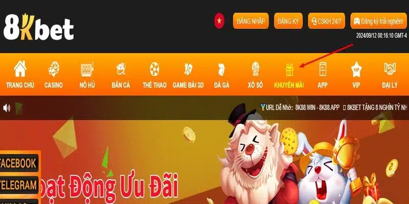 Hướng dẫn nhận khuyến mãi 8kbet cực dễ dàng